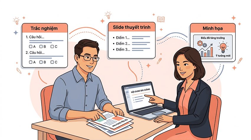 Minh họa dịch vụ tạo nội dung theo tài liệu